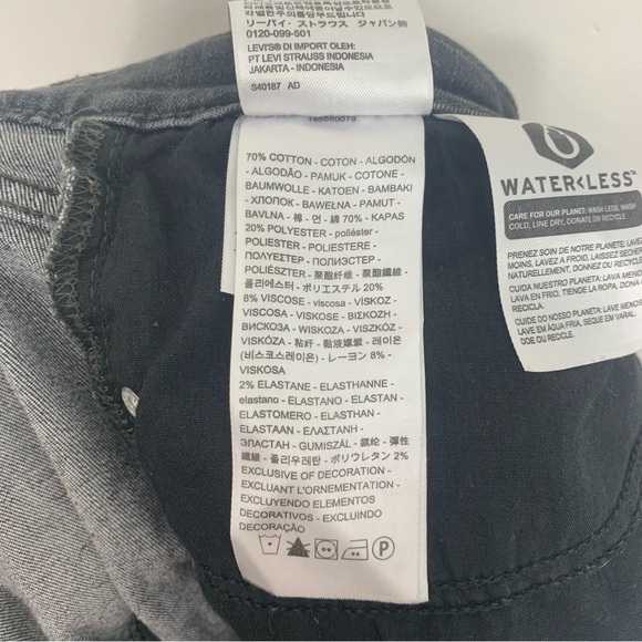 Levi’s 711 Skinny Cropped Washed Black Jeans Size 30 - Picture 9 of 12